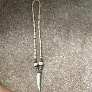 Anchor Beads beaded antler necklace